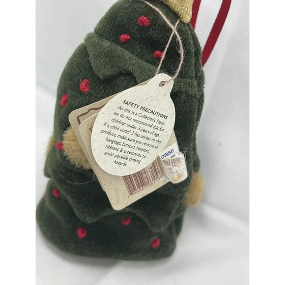 Boyds Bears Miniature Lil’ Frazier Christmas Tree Bear Ornament Peeker 6" Plush - Picture 6 of 11
